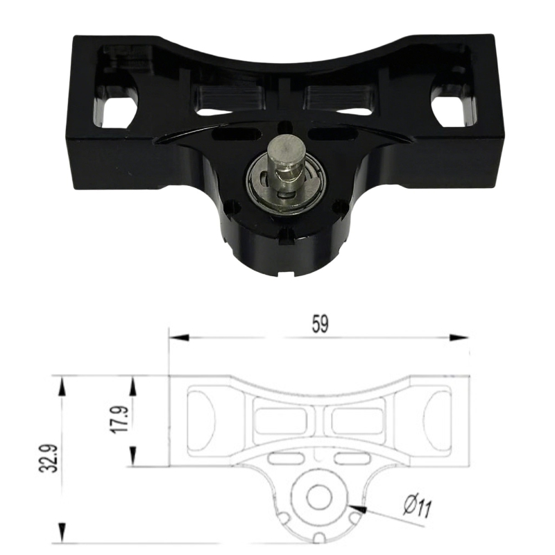 Tractor Implement - RC카 트럭 금속 크로스 멤버 59mm