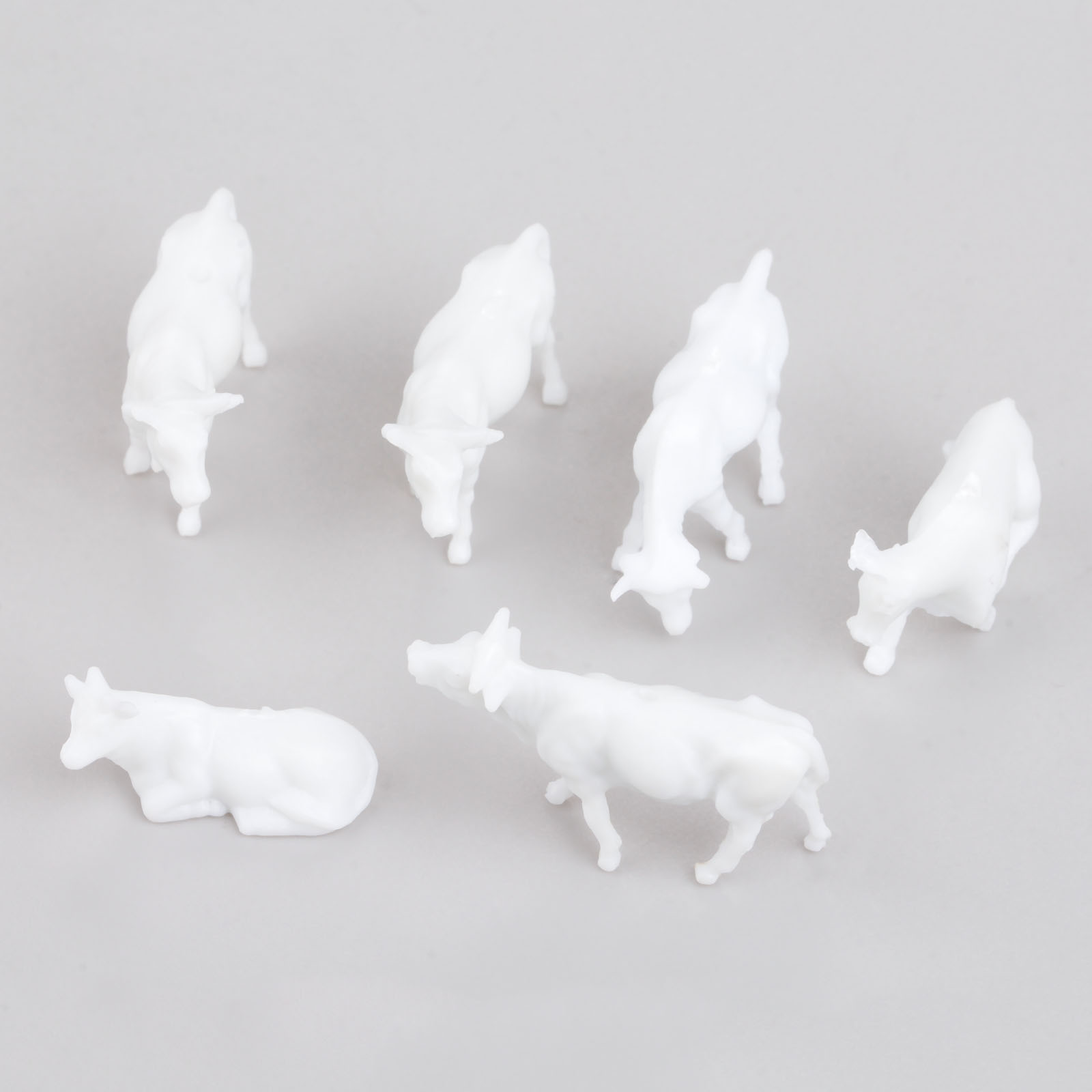 100pcs 흰색 모델 암소 규모 1:87 도색되지 않 - Farming Agriculture Model 리뷰 및 가격